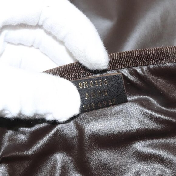 Authentic FENDI Zucca Canvas Vanity Pouch Beige Gold bst551-112825 - Picture 14 of 16